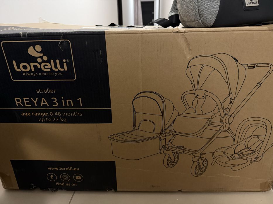 Детска комбинирана количка Lorelli REYA 3 в 1