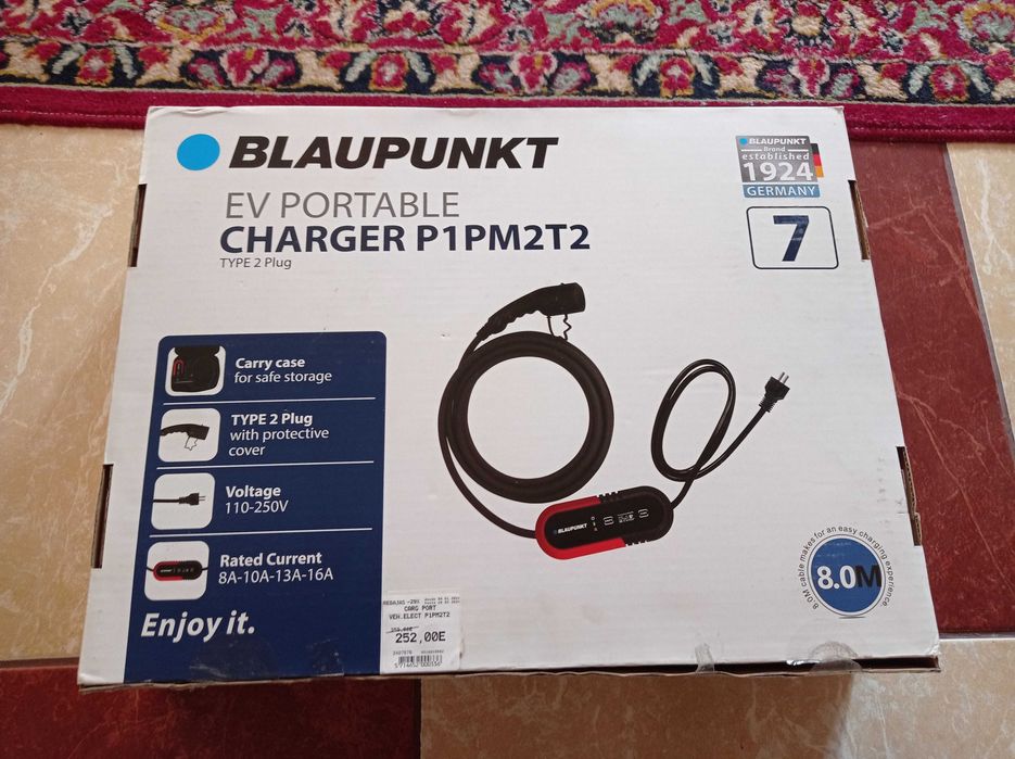 Camping EV incarcator Blaupunct 3.5kw cablu 8m tipe 2