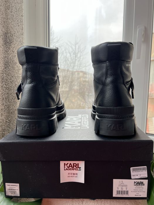 Karl Lagerfeld bocanci de piele TREKKA MENS KC