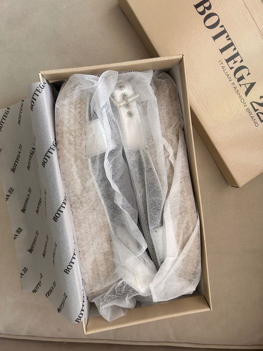 Дамски сандали нови, сандали на платформа, ниски, сребърни