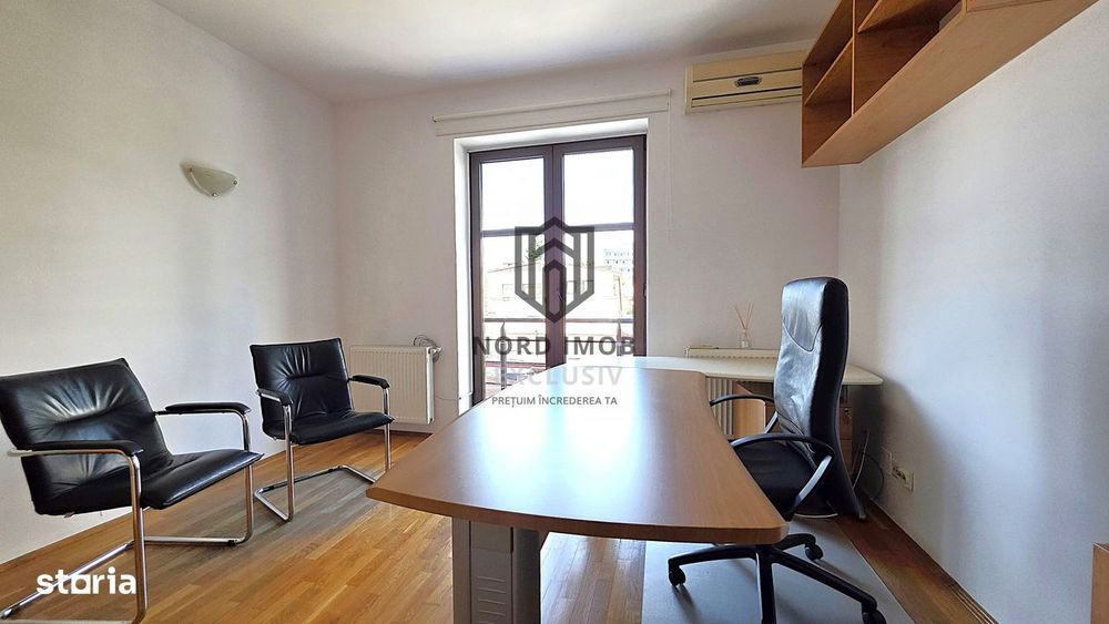 Duplex reprezentativ pentru birouri–4 camere | Recent renovat | 2 lo