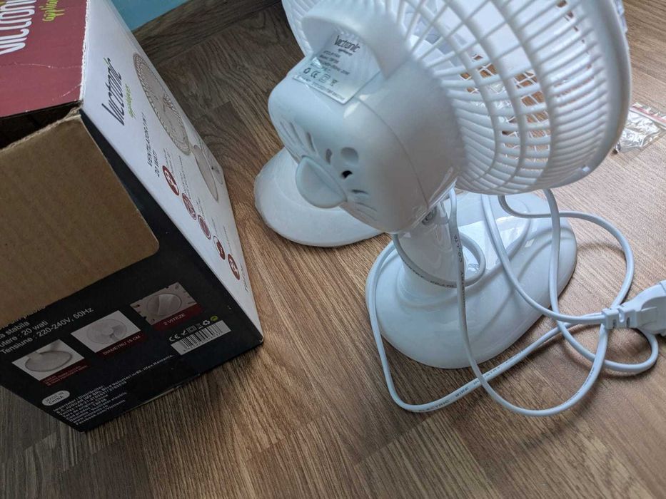 Ventilator Victronic 2 în 1 - Birou sau cu Clips (Prindere), 20W, Nou
