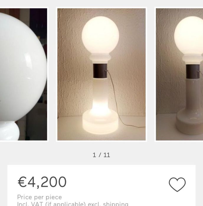 Mazzega lampa de podea mid century