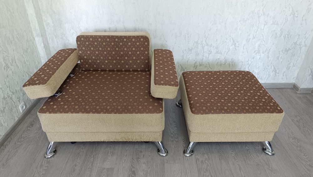 Диван+кресло раскладное+пуфик