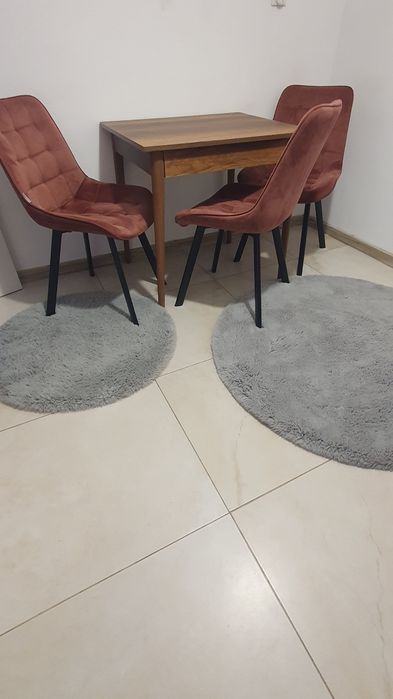 Masă, scaune , covoare ..
