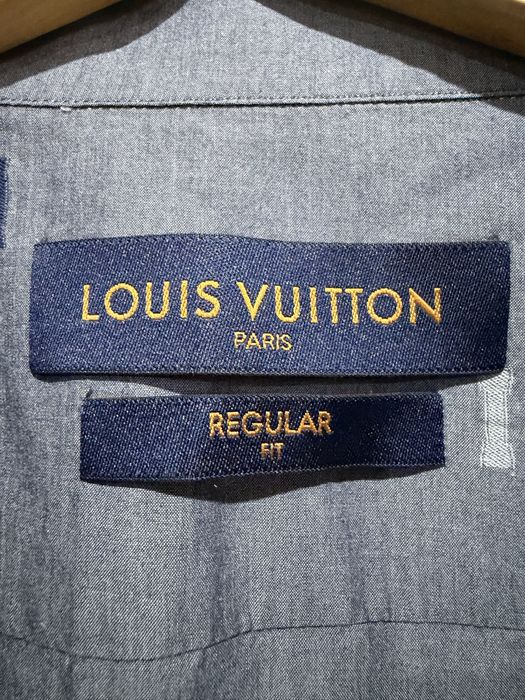 Рубашка louis vuitton Grey Alphabet Embroidered