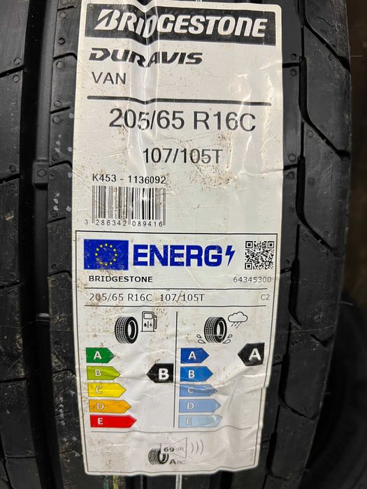 4 Нови бусови гуми 205/65R16C Bridgestone Duravis Van ENLITEN 107/105T