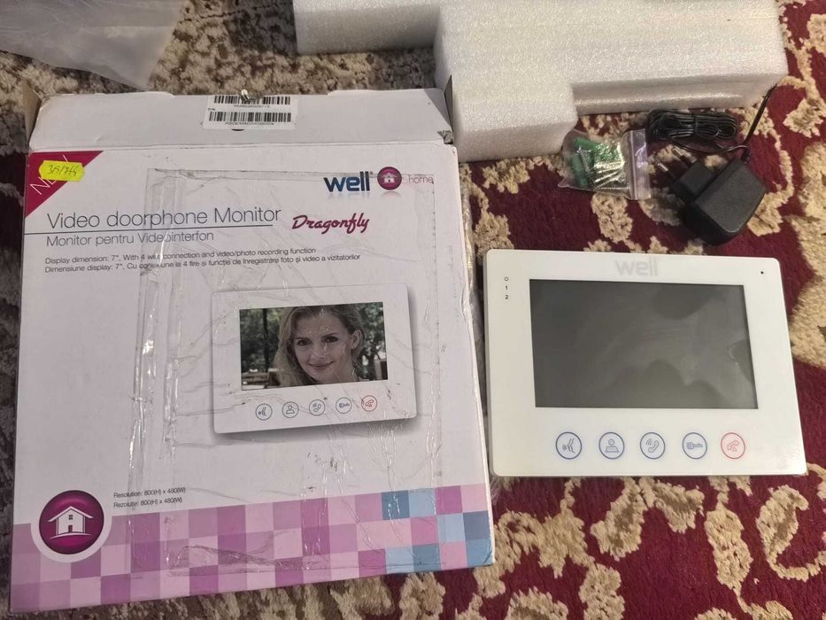 Monitor videointerfon cu afisaj de 7functie de inregistrare foto/video