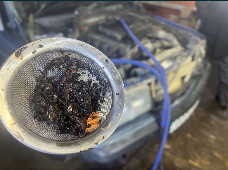 Промывка радиатора печки на аппарате.