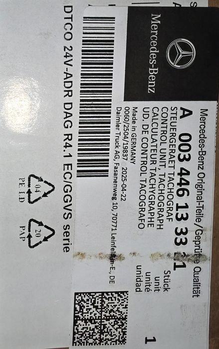 Tahograf digital Mercedes A 003 446 1333 11