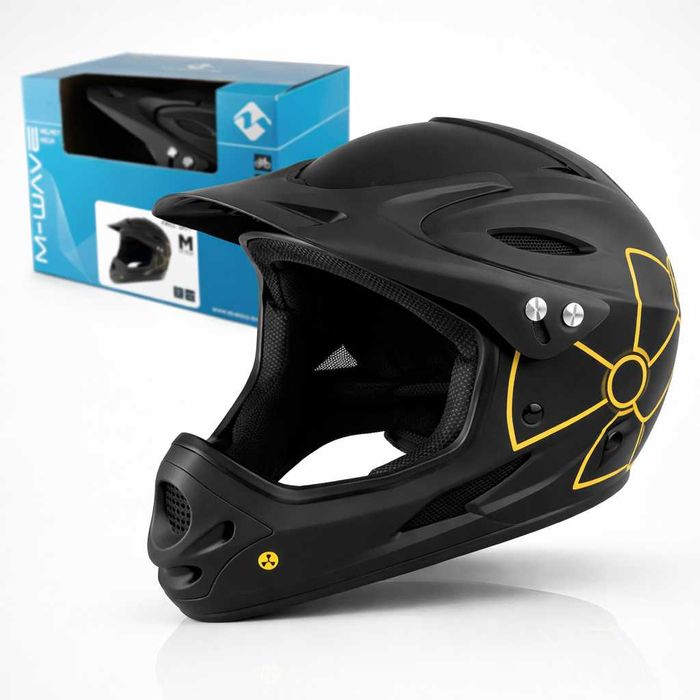 Кросова каска M-WAVE, Full Face, EN, Тегло: 870г, Размер: M/L