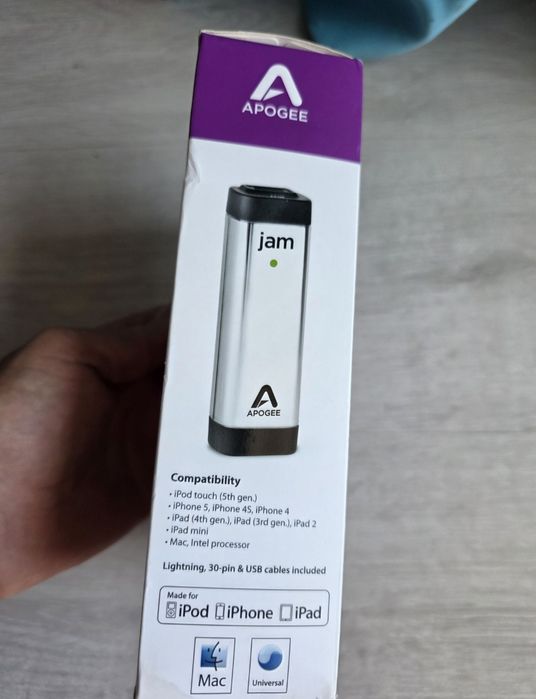 Apogee Jam 24-bit/96kHz Professional Guitar Input for iPhone iPad & Mac-nou sigilat
