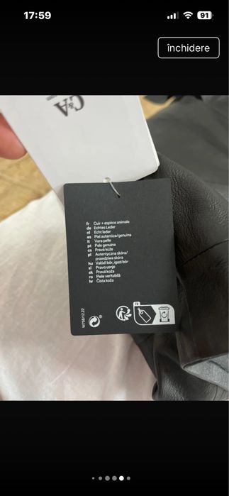 Fusta din piele naturala