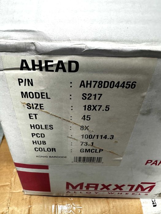 Джанти Maxxim Ahead 18x7.5 8x100/114.3 ET 45 G