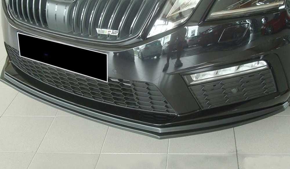 Преден лип спойлер за шкода октавия мк3 фейс / skoda octavia mk3 facelift lip spoiler / добавка за предна броня / нож
