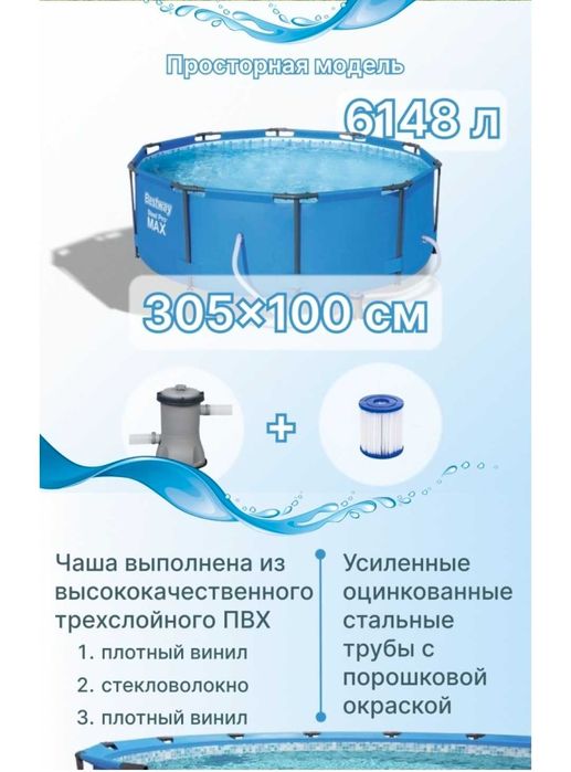 Бассейн каркасный