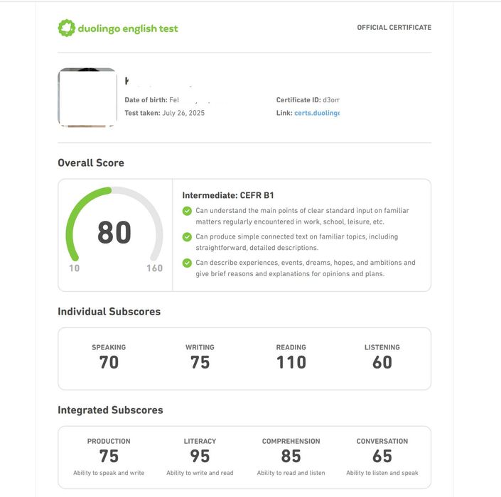 Duolingo English Test — помогу сдать!