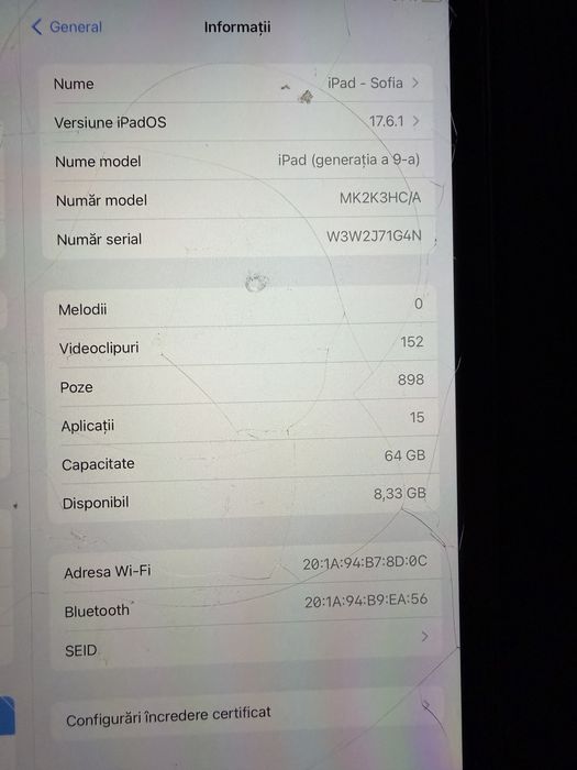 Tableta I Pad generatia 9 2021 10.2