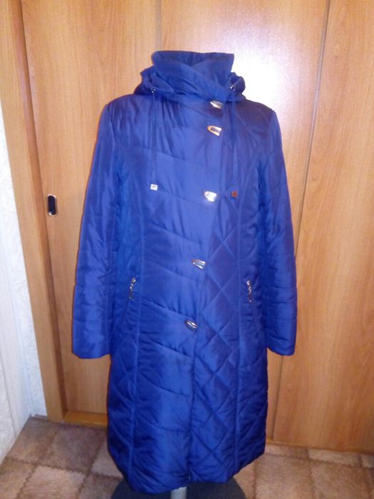 Демесизонный синий пуховик