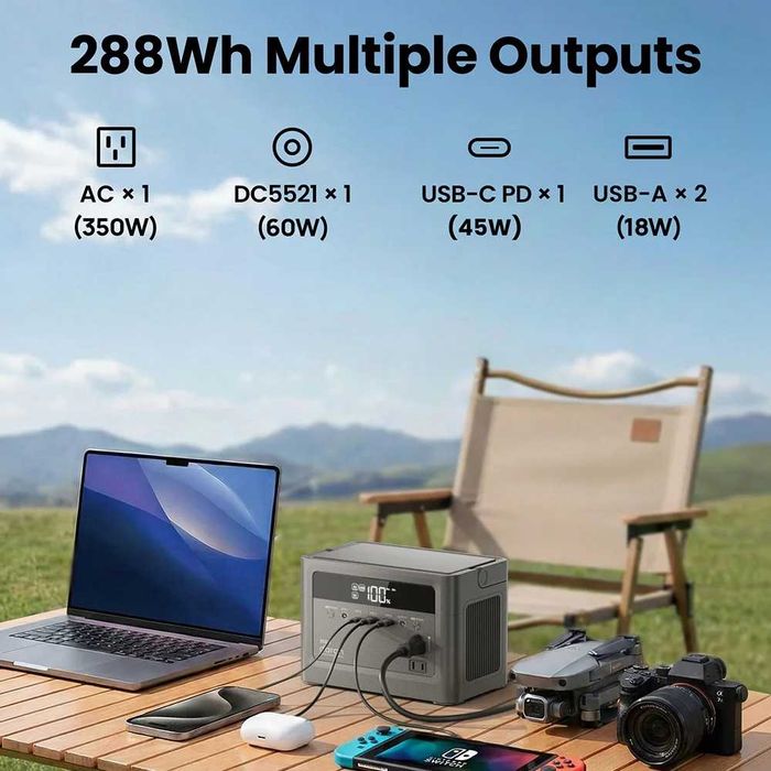 DaranEner Cubus350L – Преносима зарядна станция 350W 288Wh LiFePO4