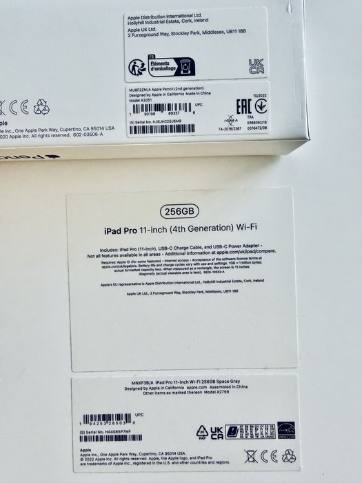 iPad Pro 11" (4th Gen) 2022, Wi-fi, 256 + Apple Pencil 2nd Gen