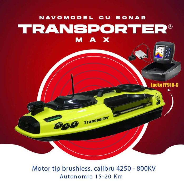 Barcuta plantat cu sonar Lucky FF918C - Transporter Max