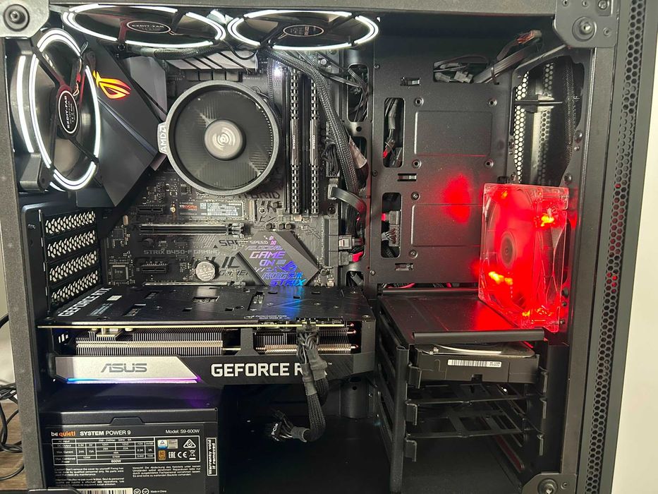 Setup Complet Gaming: PC RTX 3060 Ti + Ryzen 5 + 32GB RAM | Monitor BenQ 165Hz | Periferice Razer & HyperX