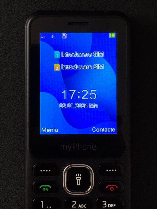 Telefon mobil Dual SIM, MyPhone, 2.4", Ro-alert, 1000mAh, 32MB, Negru