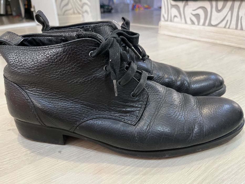 Кожаные сапоги мужские