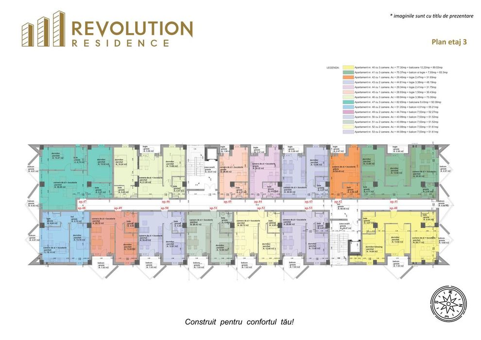 COMISION 0% -Apartamente 3 camere finisate - str.Vasile Alecsandri 72B