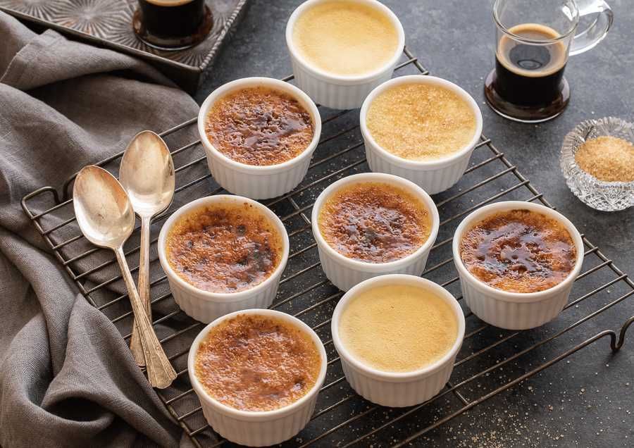 Комплект керамични 6 термо купички за суфле и крем карамел