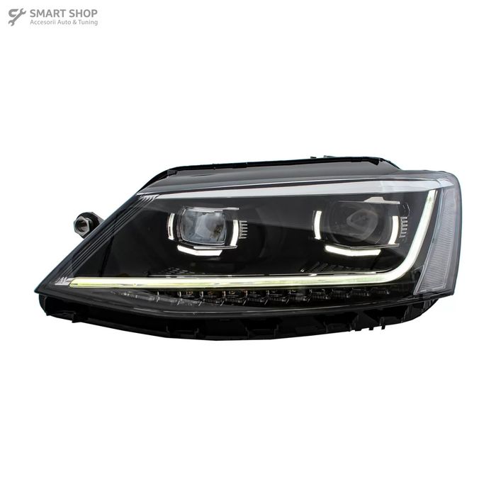 Faruri LED DRL compatibil cu VW Jetta Mk6 VI (2011-2017) Semnal Dinamic Secvential Xenon Matrix Design