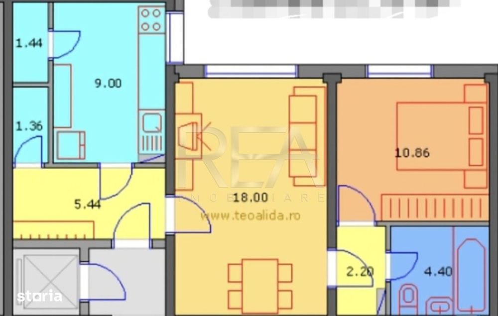 2 camere, P/10, 52mp, bloc 1981-Drumul Taberei
