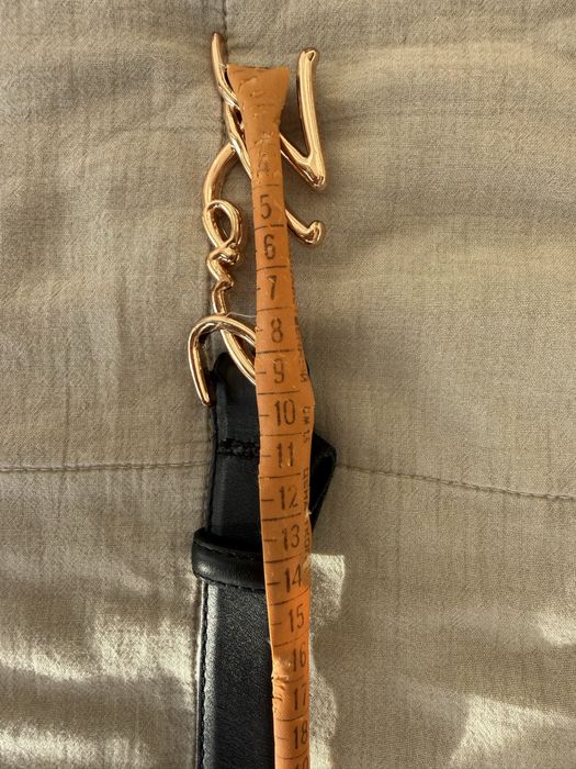 Колан от естествена кожа Karl Lagerfeld с лого 80см