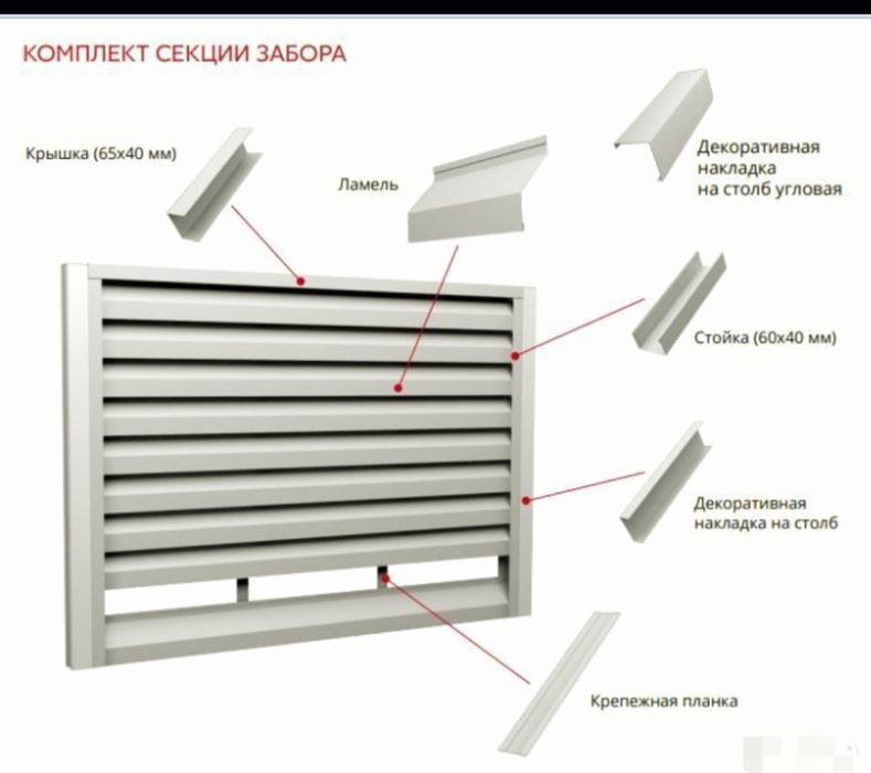 Металические забор-жалюзи изготовление и установка