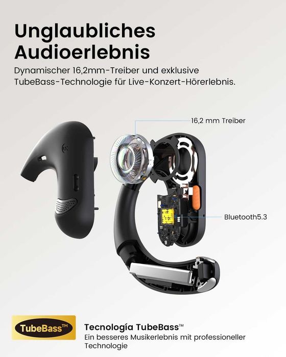 Слушалки EKSA S30 Open Ear Bluetooth с микрофон