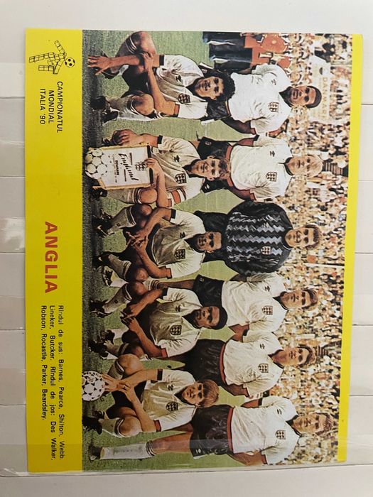 Campionat mondial de fotbal 1990 echipa ITALIA ANGLIA jucator surprize