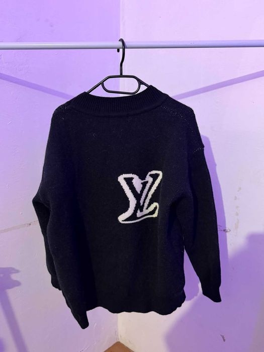 Pulover LV Negru Lana