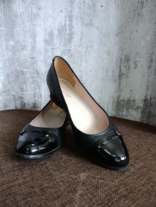 Кожаные туфли 35 размер, почти новые, на узкую ногу