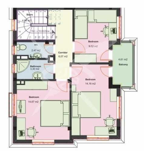 Двуетажна къща в Сарафово 63015