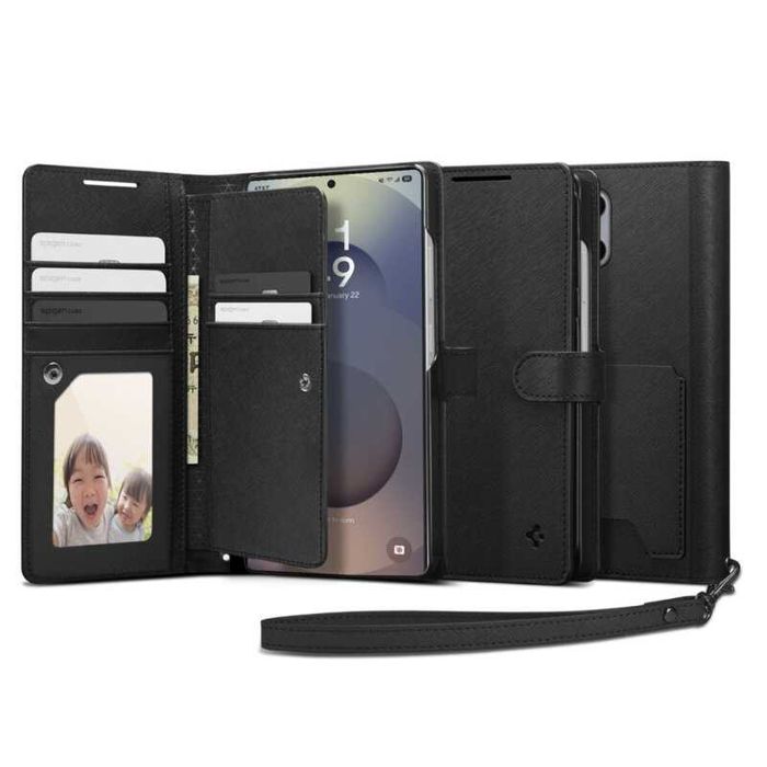 Husa antisoc carte portofel Galaxy S25 Ultra S24 S23 iPhone 16 Pro Max