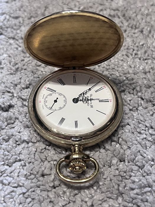 Vând ceas de buzunar Tissot / Chs. Tissot & Fils – Depuis 1853, model Savonnette / hunter case, mecanic, 49.5 MM Swiss Made