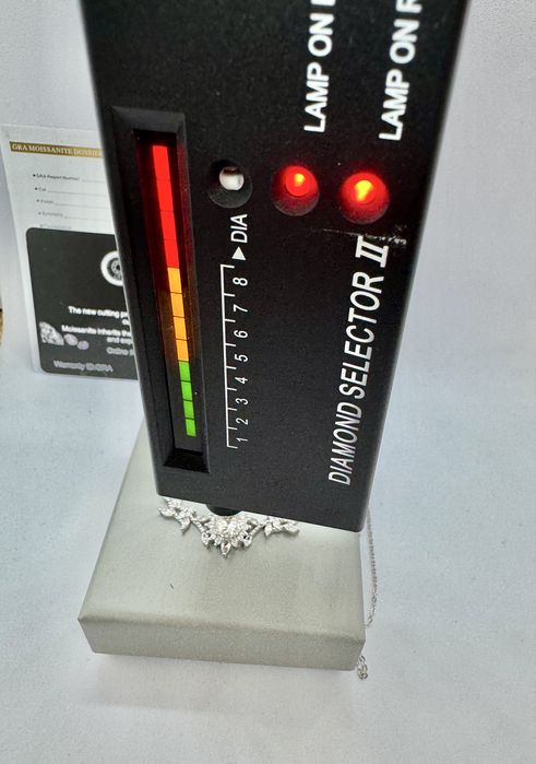 Сребърни колие с мойсанит (Диамант) 1 карат