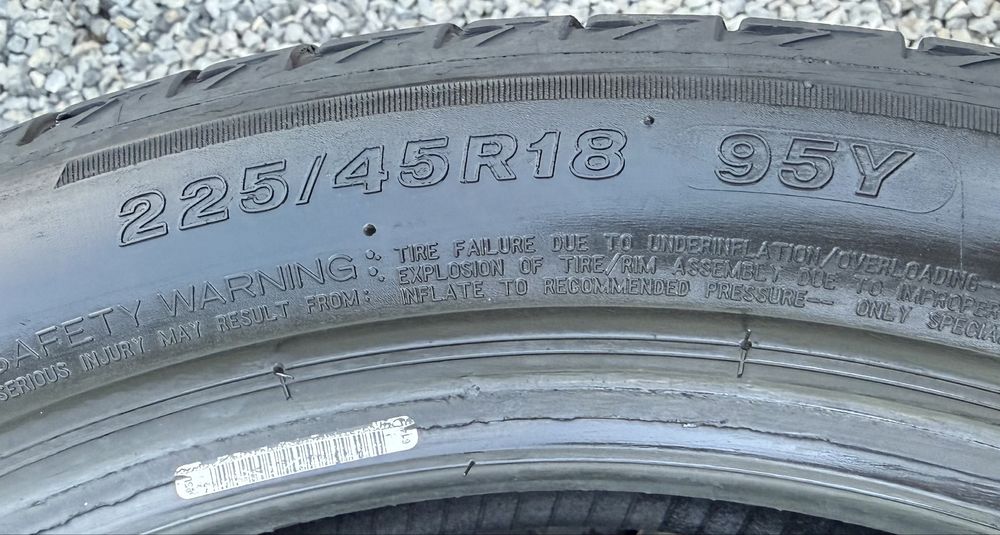 4бр 225/45/18 на 6,3мм с 21дот Бриджстоун