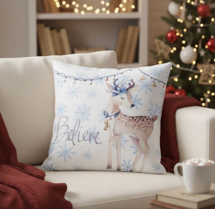 Коледни декоративни калъфки за възглавници –45×45 см - 6бр в комплект