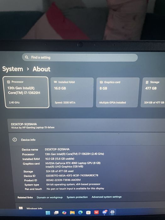 HP Victus 15 Gaming – i5 / GTX 1650 / 16GB RAM – Predare