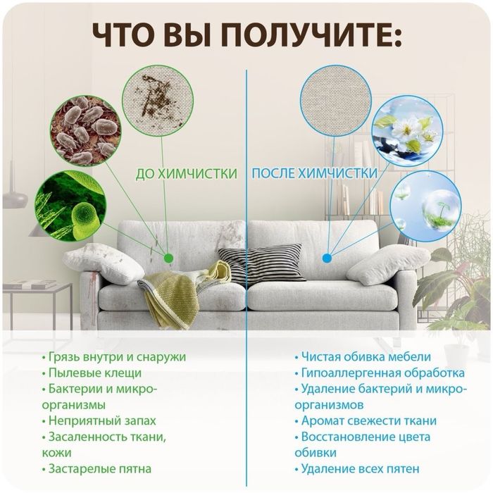 Химчистка мебели и ковров