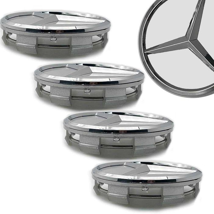капачки за джанти Мерцедес Mercedes 60mm сиви,черни