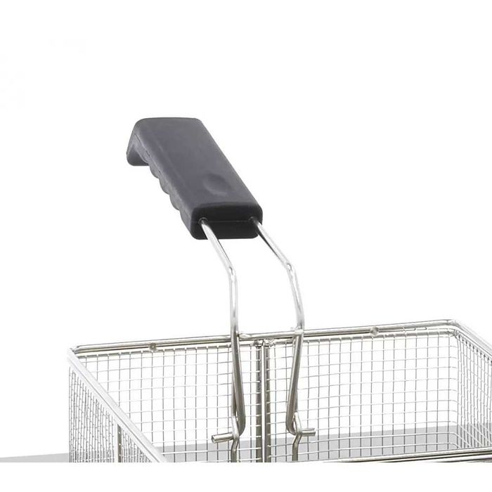 Електрически фритюрник 8 л - кран, студена зона и регулируем термостат