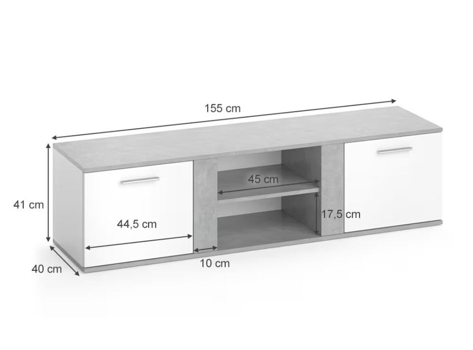 Тв шкаф светло сиво 2711